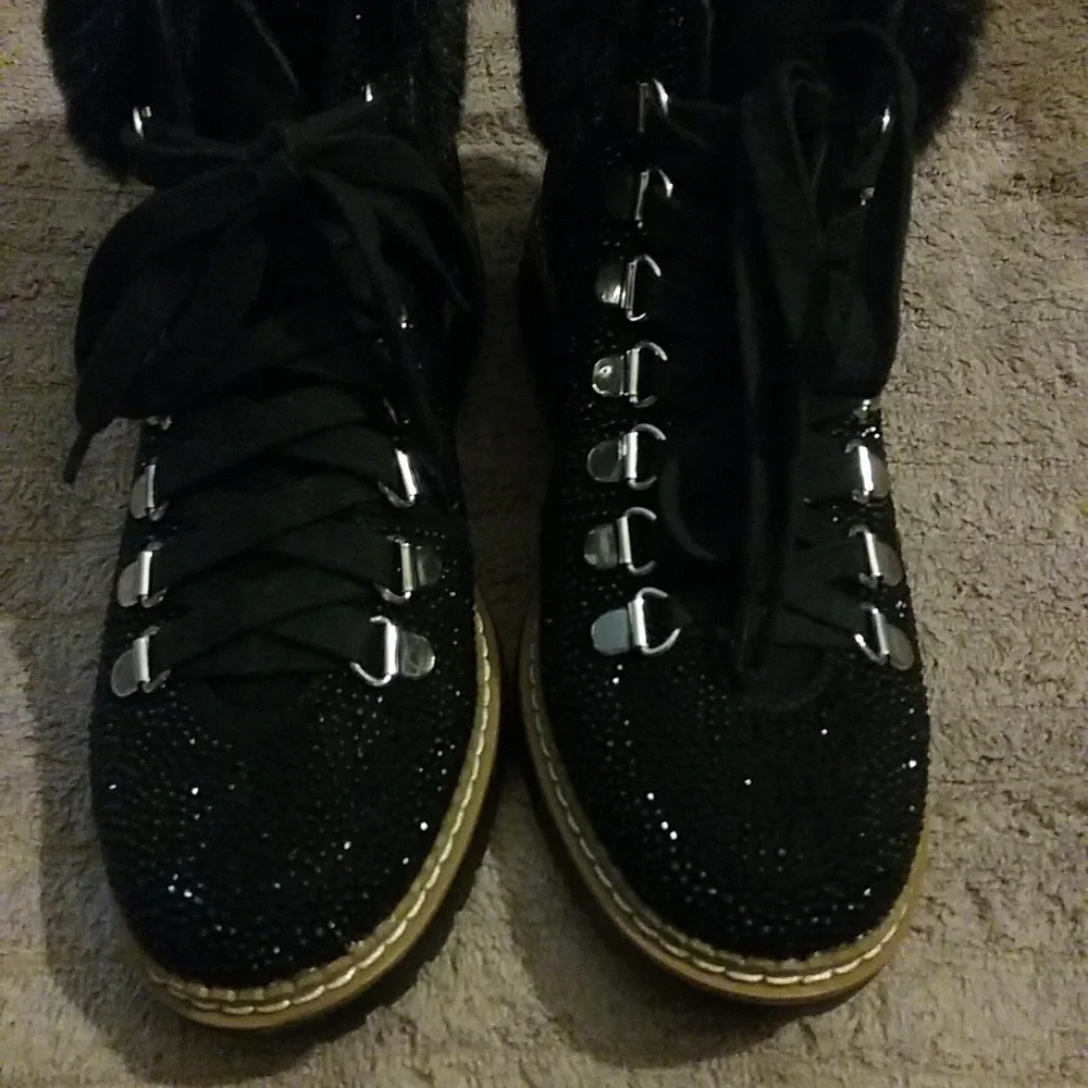 NIB INC Pravale Blk Bling Bootie, 5.5 - Picture 3 of 8
